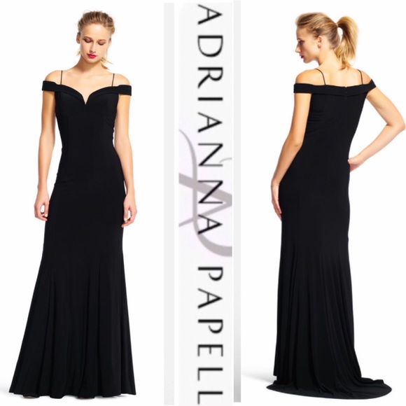 Adrianna Papell Dresses & Skirts - Adrianna Papell Jersey off shoulder mermaid dress